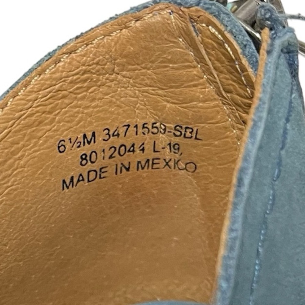 Frye 3471559 Ray Huarache Shootie Fisherman Woven Leather Shoes Blue Teal 6.5 - Picture 5 of 7